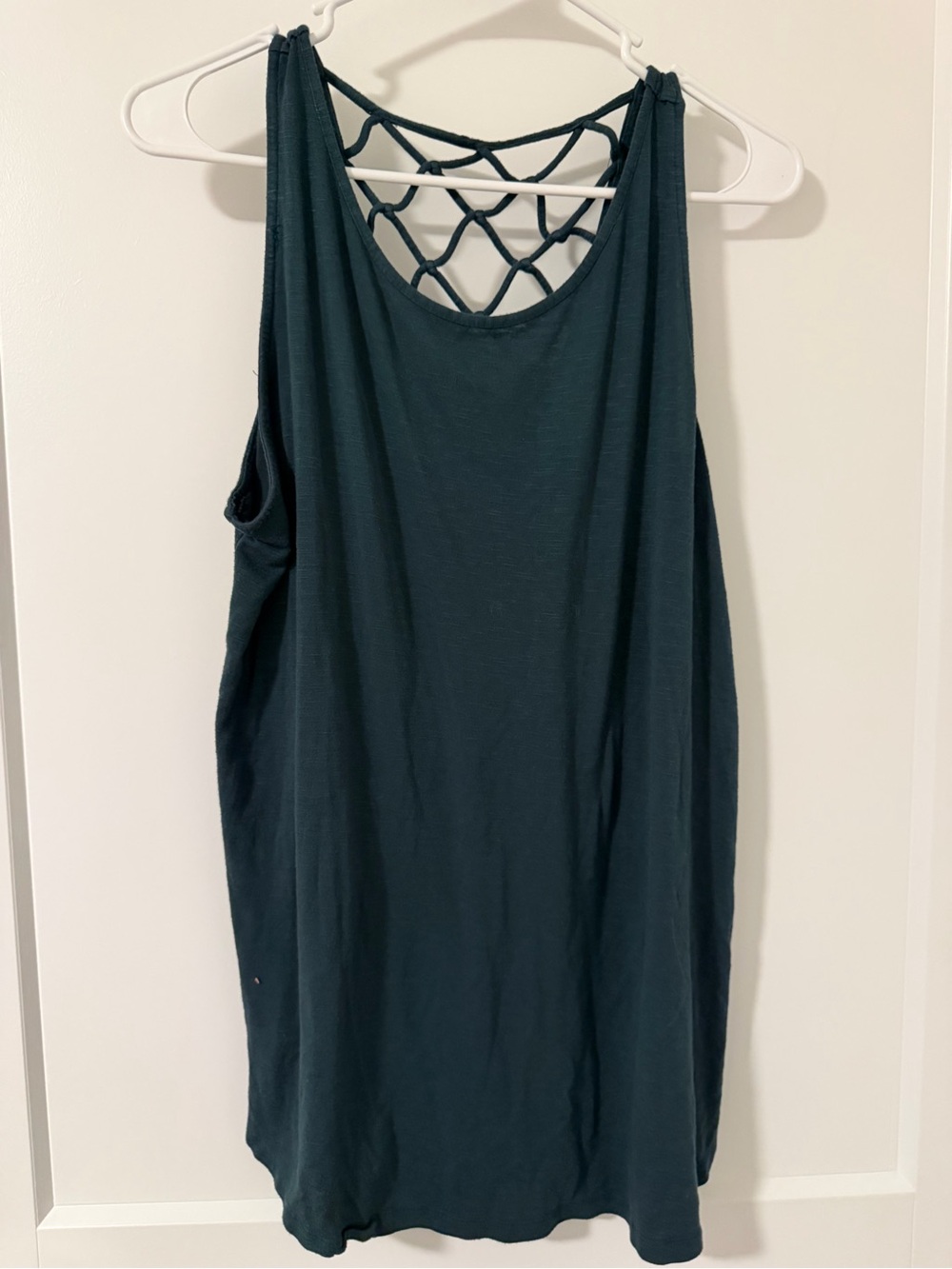 Maurices Dark Teal Crisscross Back Tank Top
